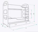 Wit Stapelbed 190x80 | Met Matrassen | Laatste Stuks!, Nieuw, 70 tot 85 cm, Ophalen of Verzenden, Matras