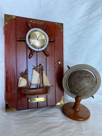 Maritieme objecten (2) - Vintage cuadro porta llaves con