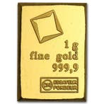 1 gram - Goud - 1 Gram .9999 Gold Combi Bar Valcambi LBMA, Postzegels en Munten, Edelmetalen en Baren