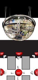 Bolle Spiegel 360° - Acryl - Binnen - BM 60 - 3, Verzenden