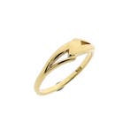 Vintage gouden fantasiering, Sieraden, Tassen en Uiterlijk, Ringen, Gebruikt, Overige kleuren, Ophalen of Verzenden, 17 tot 18