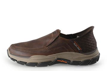Skechers Instappers in maat 41 Bruin, Kleding | Heren, Bruin, Verzenden, Overige typen, Zo goed als nieuw