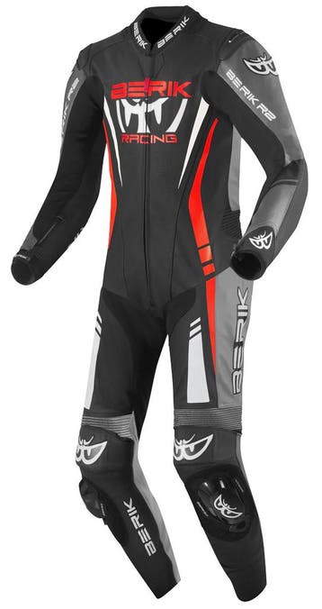 Berik Absolute GP Zwart Grijs Rood 1-Delig Motorpak, Nieuw met kaartje, Overall, Berik, Heren