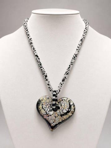Murano-glas, Zilver - Ketting met hanger - Murano-glas