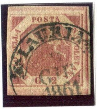 Italiaanse oude staten - Napels 1858 - Het zeldzame, Gestempeld