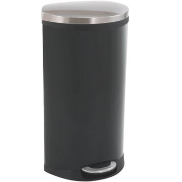 Pedaalemmer | SHELL BIN | RVS | Zwart | 30L | Klapdeksel |, Verzenden, Nieuw in verpakking