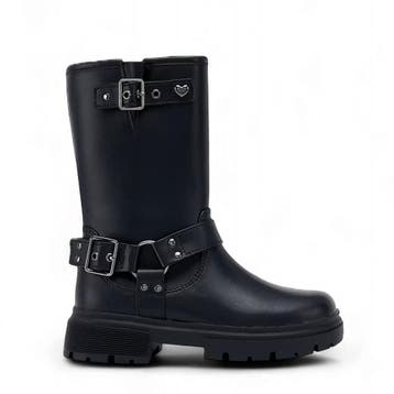 Mayoral Biker Boots High Black - Schoenmaat 35 (8-9 jaar), Ophalen of Verzenden, Nieuw