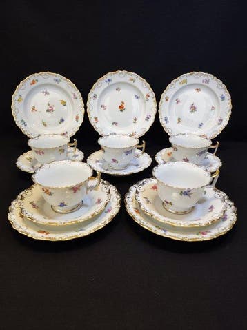 Meissen - Koffieservies (15) - /Teeservice für 5 Personen