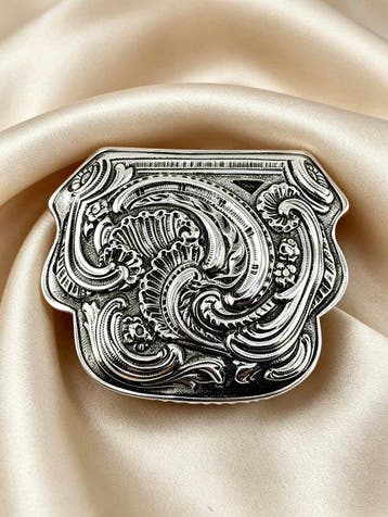 Doos - .915 zilver - zilveren doos, Antiek en Kunst
