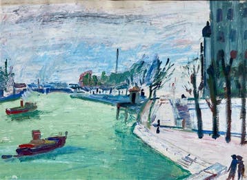 Robert Termat (1924-2011) - Animation fluviale