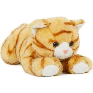 Oranje kat knuffel - pluche - 25 cm - dierenknuffel, Verzenden, Nieuw