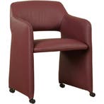 Set van 8 Leren eetkamerstoelen Icon - Toledo Bordeaux, Huis en Inrichting, Stoelen, Ophalen of Verzenden, Nieuw, Leer