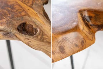 Unieke bijzettafel WILD 40 cm teakhouten salontafel - 36578, Huis en Inrichting, Tafels | Sidetables, Ophalen of Verzenden, Nieuw