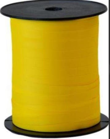 5m Geel lint - krullint - cadeau versiering (Sierlint), Ophalen of Verzenden, Nieuw