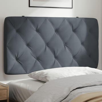 vidaXL Hoofdbordkussen Donkergrijs 100 cm Fluweel, Verzenden, Nieuw, Grijs, Stof
