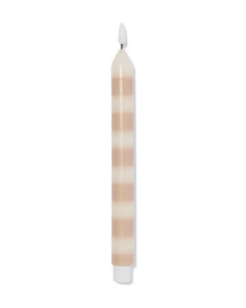 HEMA Led-dinerkaars 2.3x29cm strepen ivoor-blauw, Verzenden, Nieuw