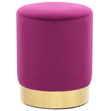 vidaXL Kruk fluweel 28 x 36 cm paars en goudkleurig, Verzenden, Nieuw