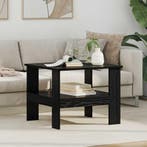 vidaXL Salontafel Zwart Eiken 57 x 55 x 45 cm Bewerkt hout, Verzenden, Nieuw, 50 tot 100 cm, Minder dan 50 cm