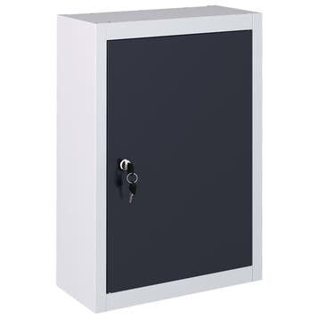 vidaXL Gereedschapskast voor aan de wand metaal grijs en, Doe-het-zelf en Verbouw, Verzenden, Nieuw