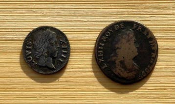 Frankrijk. Louis XIV (1643-1715). Denier tournois 1649-A &
