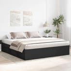 vidaXL Bedframe zwart 180x200 cm Super King Size, Eenpersoons, Verzenden, Zwart, Nieuw