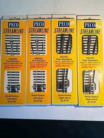 Peco H0 - SL-E192/SL-E191 - Modeltreinsporen (4) - 4x, Hobby en Vrije tijd, Nieuw