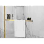 REA Inkortbaar handdoekrek met planchet - glans goud - 12..., Ophalen of Verzenden, Nieuw