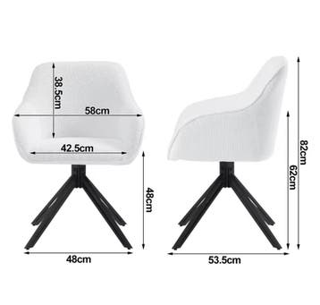 Set van 2 Draaibare Eetkamerstoelen met Armleuningen, Huis en Inrichting, Verzenden, Nieuw