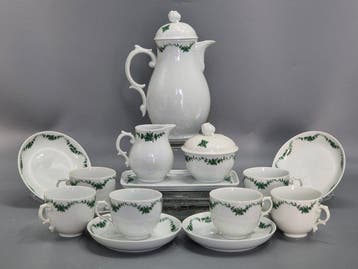 Fürstenberg Kaffeeservice Porzellan 16-teilig Gründekor -