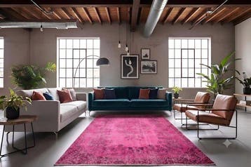 Grote roze vintage - Vloerkleed - 295 cm - 160 cm - met, Huis en Inrichting, Nieuw