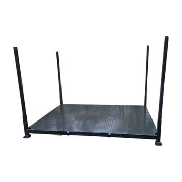 stapelrek 300x200 cm met traanplaat bodem, zwart, gebruikt -, Doe-het-zelf en Verbouw, Ophalen of Verzenden, Gebruikt