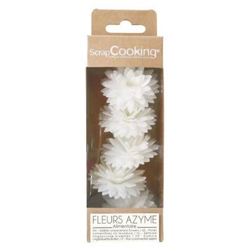 ScrapCooking Ouwel Decoratie Bloemen Witte Dahlias 5st., Verzenden, Nieuw