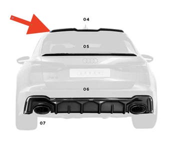 Audi RS6 Urban Carbon dak spoiler, Verzenden