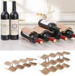 Houten Wijnrek 2/3-Laags – Golvend Design Flessenopslag, Huis en Inrichting, Woonaccessoires | Wijnrekken, Verzenden, Nieuw