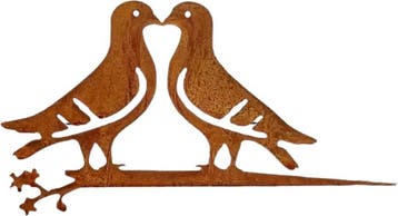 Tuin- en boomdecoratie tortelduiven op bloesemtak – 25 x 19, Verzenden, Nieuw