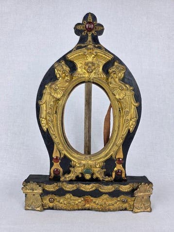 Reliekhouder - Verguld messing - 1750-1800 - Belangrijke