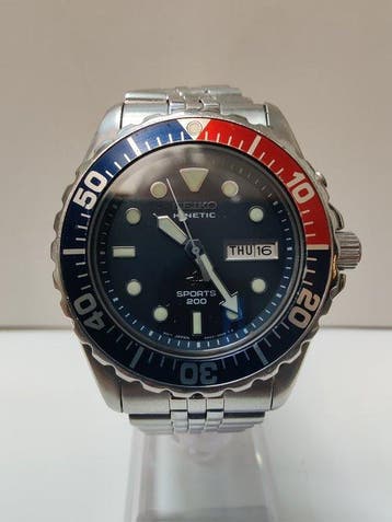Seiko - Pepsi Kinetic Divers Watch 200m - Zonder, Sieraden, Tassen en Uiterlijk, Horloges | Antiek