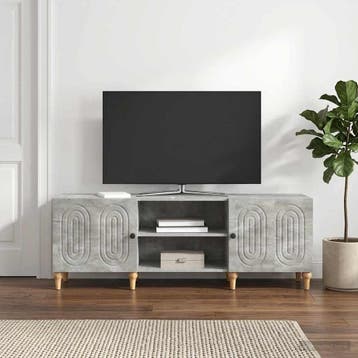 vidaXL TV-kast 150 x 31 x 50 cm Betongrijs Bewerkt hout, Minder dan 50 cm, Verzenden, Nieuw, Minder dan 100 cm