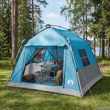 vidaXL Instant Tent Water-resistant 2-persoons Blauw, Verzenden, Nieuw, Tot en met 2