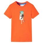 vidaXL Kindershirt 128 donkeroranje, Verzenden, Nieuw