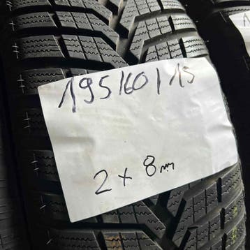 2 x Vredestein Snowtrac 3 195-60-15 Winterbanden 8mm, Gebruikt, 15 inch, Band(en), Personenwagen