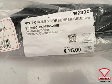 VW T-Cross Voorbumper Geleider Steun Houder Midden Nieuw 2GM, Ophalen, Nieuw, Bumper, Volkswagen