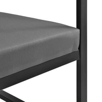 Tuinstoel tuin armleunstoel set van 2 zwart 70x60x60cm, Verzenden, Nieuw