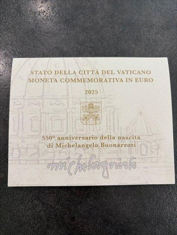 Vaticaan. 2 Euro 2025 Michelangelo (Zonder minimumprijs)