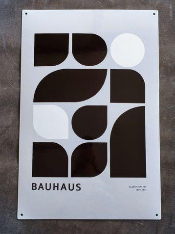 Bauhaus - enamel sign BAUHAUS Classic shapes Emailschild