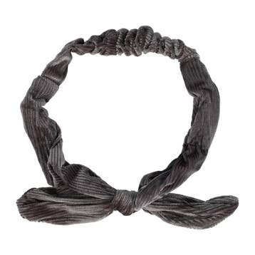 Haarband Knoop – Strikje met IJzerdraad – Velvet Ribstof –, Nieuw