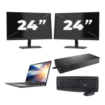 Dell Latitude 7300 -   i5-8e 8GB  - 256GB  + 2x 24 inch, 8e Generatie, Qwerty, Verzenden, 13 inch