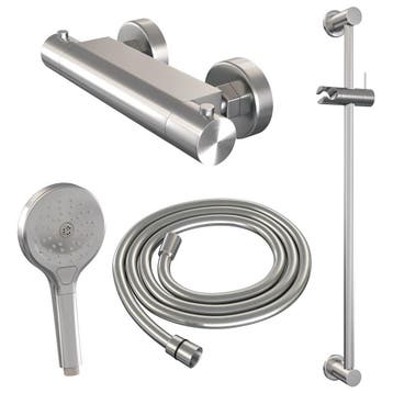 Brauer Brushed Edition Glijstangset met Thermostaatkraan -, Ophalen of Verzenden, Nieuw