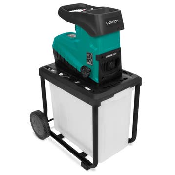 Stille Hakselaar 2800W – Voor takken tot Ø45mm | Incl. 60L, Verzenden, Nieuw, VONROC