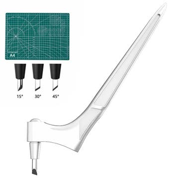 Fako Bijoux - Cut Snijgereedschap + 3 Mesjes - Wit - 360°, Verzenden, Nieuw